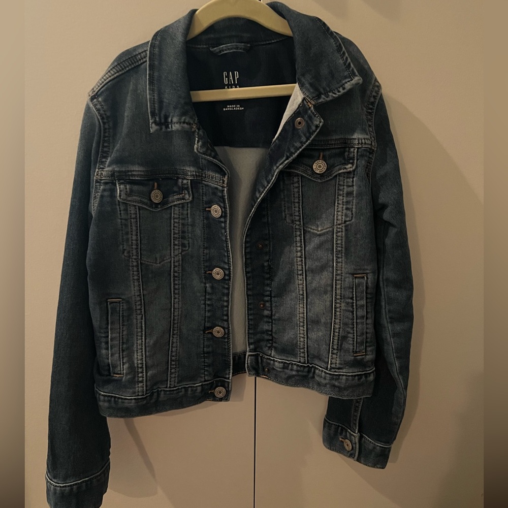 GAP Girls Faded Blue Denim Jacket Sz L
